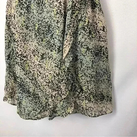 BCBGeneration Pink & Blue Dot Ruffle Printed One Shoulder Mini Dress S - Picture 4 of 4